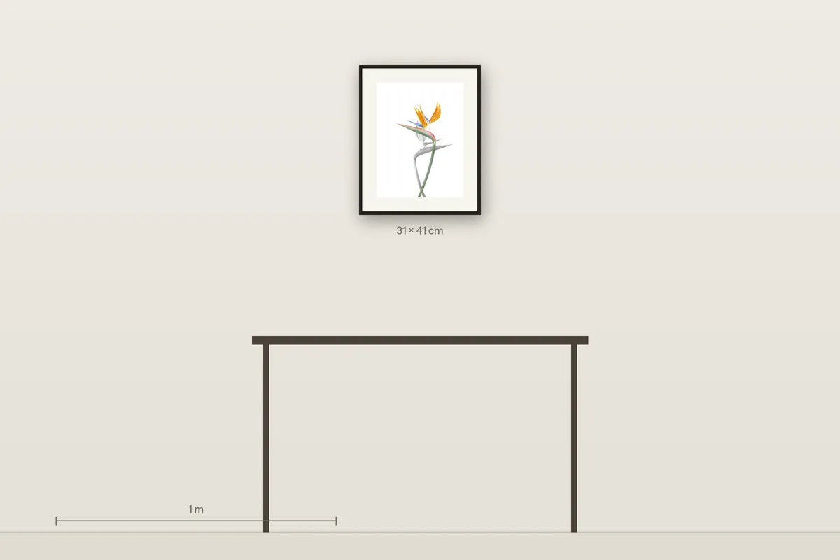 Couple shown to scale above a 120 cm console